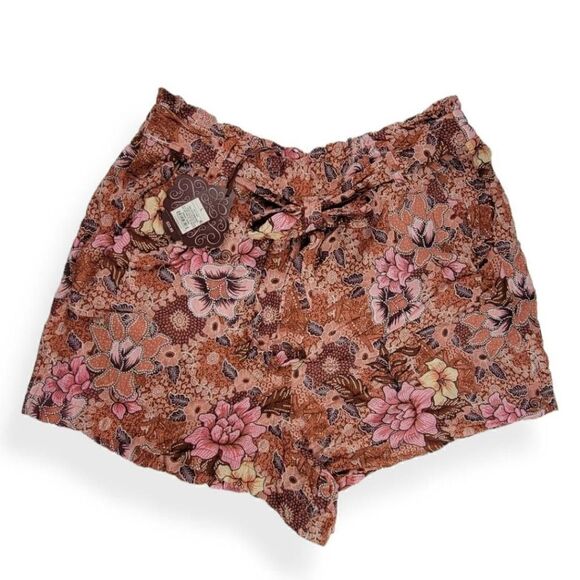 Knox Rose Belted Paperbag Shorts Large - Picture 1 of 4